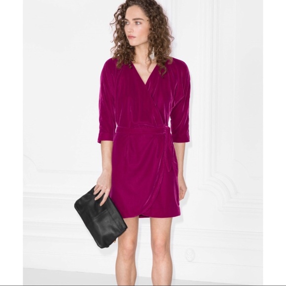 & Other Stories Dresses & Skirts - Paris Atelier & other stories Velvet Wrap Dress